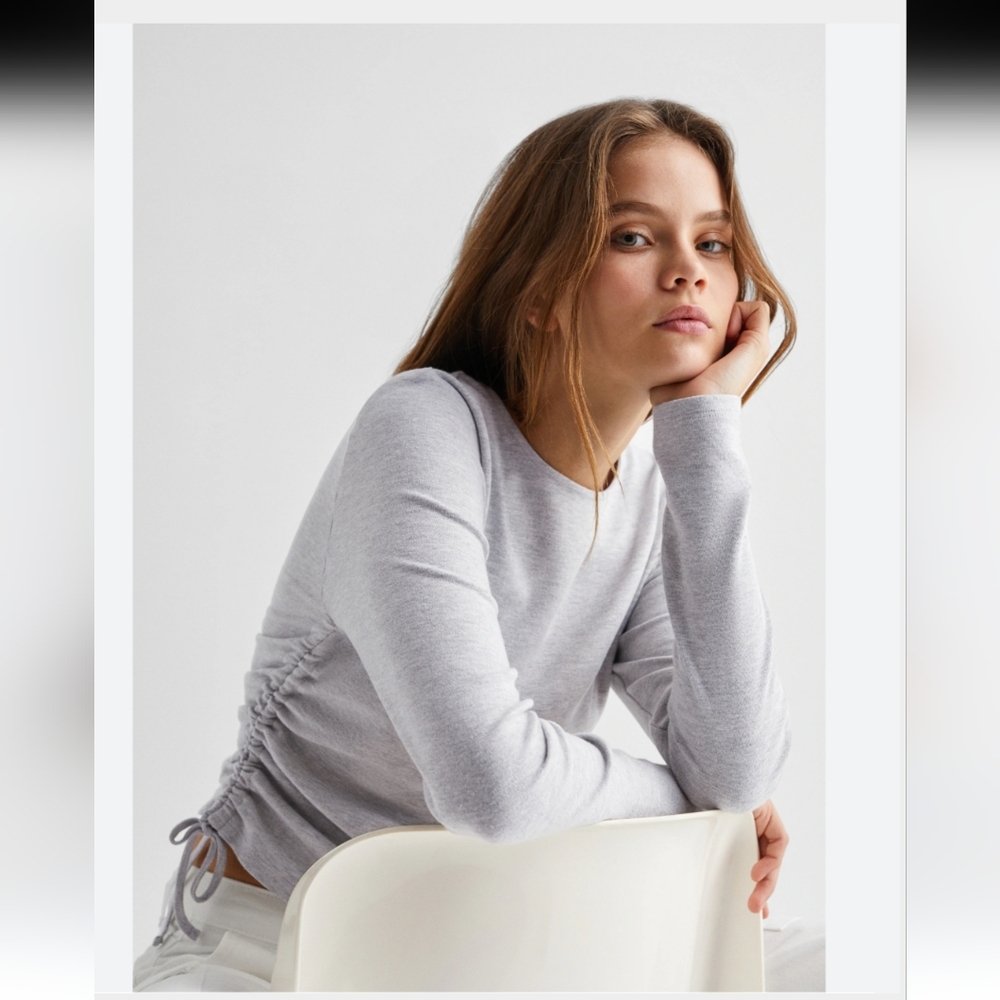 Lilyful Grey Crop Sweater